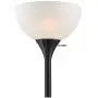 Bingham Modern Torchiere Floor Lamp 3-Light Tree Black Metal White Shades for Living Room Reading Bedroom Office Uplight - 360 Lighting