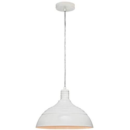 MOTINI Barn Pendant Light 1-Light Height-Adjustable Edison Hanging Light Fixture with Metal Dome Shade Farmhouse Style Ceiling Light Fixture in Black Finish for Kitchen Island, Dining Room, Foyer UL