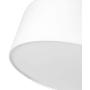 Ceiling Light, Semi-Flush Mount Modern Fabric Pendant Light Shade, Large White Drum Lampshade, Round Pendant Lamp, Lamps for bedrooms, Flush Chrome Matt, 3 Bulbs