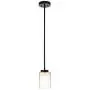 XiNBEi Lighting Pendant Lighting Modern 1 Light Mini Pendant Light with Dual Glass in Dark Bronze, Adjustable Hanging Ceiling Light for Kitchen & Living Room XB-P1195-DB