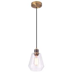 Seeded Glass Pendant Light Mini 1-Light Pendant Lighting for Kitchen Island Vintage Blown Glass Hanging Light Fixture with Seedy Glass Shade for Hallway,Dining Room,Balcony,Foyer,MAX40W,E26
