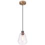 Seeded Glass Pendant Light Mini 1-Light Pendant Lighting for Kitchen Island Vintage Blown Glass Hanging Light Fixture with Seedy Glass Shade for Hallway,Dining Room,Balcony,Foyer,MAX40W,E26