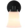 XiNBEi Lighting Wall Sconce, 1 Light Black Glass Vanity Wall Light for Bathroom & Hallway XB-W1235-1-MB