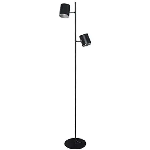 DAC Floor Lamp Standing Lamp - 2 LED Lamp Heads - Warm Yellow Light - Mid Century Modern Standing Light for Minimalist Contemporary Decor - for Living Room, Bedroom, Kids Room, Office – Black DAC Floor Lamp Standing Lamp - 2 LED Lamp Heads - Warm Yellow Light - Mid Century Modern Standing Light for Minimalist Contemporary Decor - for Living Room, Bedroom, Kids Room, Office – Black