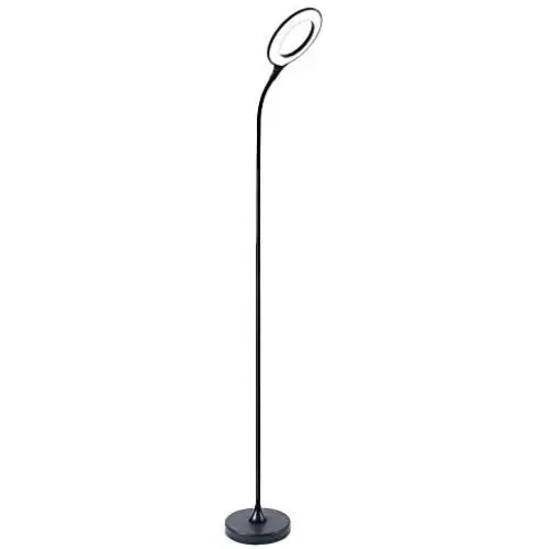 Floor Lamp with 3 Brightness Levels, 600 Lumens, 360° Adjustable LED Floor Light, TW Dimmable Best Non-Glare Reading Standing Lamp for Sewing Living Room Bedroom Office (Black) Floor Lamp with 3 Brightness Levels, 600 Lumens, 360° Adjustable LED Floor Light, TW Dimmable Best Non-Glare Reading Standing Lamp for Sewing Living Room Bedroom Office (Black)