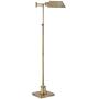 Jenson Modern Pharmacy Floor Lamp Aged Brass Adjustable Swing Arm Metal Shade for Living Room Reading Bedroom Office - Regency Hill