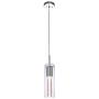 XiNBEi Lighting Pendant Lighting 1 Light Mini Pendant Lights with Glass and Bubble Crystal, Modern Chrome Hanging Pendant Light with LED Bulb for Kitchen & Dining Room XB-P1110-CH