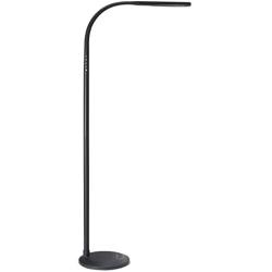 PHIVE LED Floor Lamp for Reading, Dimmable Gooseneck Standing Lamp (4 Color Modes, 5-Level Dimmer, 12W, Memory Function, Touch Control Floor Light for Living Room, Bedroom, Office) Black