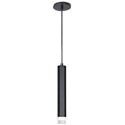 MOTINI 1-Light LED Pendant Light Adjustable Height Mini Modern Black Pendant Light Fixture for Kitchen Island Dining Room Bedroom, 7W Warm White 3000K