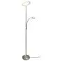 HomeFocus LED Floor Lamp with Reading Lamp,Floor Lamp for Living Room,Bedroom,Office,Reading,Sky Torchiere Floor Lamps,18W+4W Energy Saving,Dimmable,Metal,Satin Nickel HomeFocus LED Floor Lamp with Reading Lamp,Floor Lamp for Living Room,Bedroom,Office,Reading,Sky Torchiere Floor Lamps,18W+4W Energy Saving,Dimmable,Metal,Satin Nickel