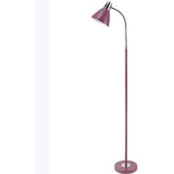 ZRABCD Led Modern Floor Lamps, Fashion 360° Lighting Black/Purple/Red/Silver/Yellow Iron Decoration Reading Plug-in Stand Lamp European Living Room Office Indoor Floor Table Light,Purple