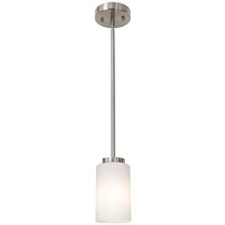 TODOLUZ Farmhouse Chandelier Brushed Nickel Finish with Opal White Shades Pendant Light for Kitchen Art Deco Dining Room