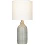 Amazon Brand – Stone & Beam Glazed Ceramic Table Lamp, 18''H, Gray