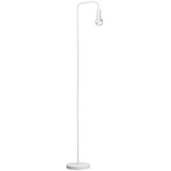 O’Bright Industrial Floor Lamp for Living Room, Metal Lamp, UL Certified Ceramic E26 Socket, Minimalist Design for Decorative Lighting, Stand Lamp for Bedroom/Office/Dorm, ETL Listed (White)