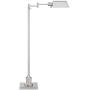 Jenson Modern Pharmacy Floor Lamp Adjustable Swing Arm Brushed Nickel Metal for Living Room Reading Bedroom Office - Regency Hill