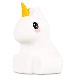 LumiPets LED Unicorn Battery-Operated/USB-Powered Silicone Night Light for Kids with 9 Tap-to-Activate Colors