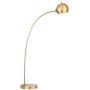 Capra Modern Chairside Arc Floor Lamp Antique Brass Swivel Head for Living Room Reading Bedroom Office - Possini Euro Design