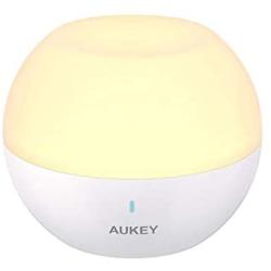 AUKEY Baby Night Light for Kids, Rechargeable Bedside Lamp with RGB Color-Changing & Dimmable Bedroom Light, IP65 Water-Resistance Touch Control Table Lamp for Reading, Sleeping, and Relaxing