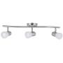 XiNBEi Lighting Track Lighting, 3 Light Wave Track Light with Glass Modern Ceiling Light Bar Brushed Nickel for Kitchen & Dining Room XB-TR1238-3-BN