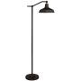 Kayne Modern Downbridge Floor Lamp Satin Bronze Metal Shade Step Switch for Living Room Reading Bedroom Office - 360 Lighting