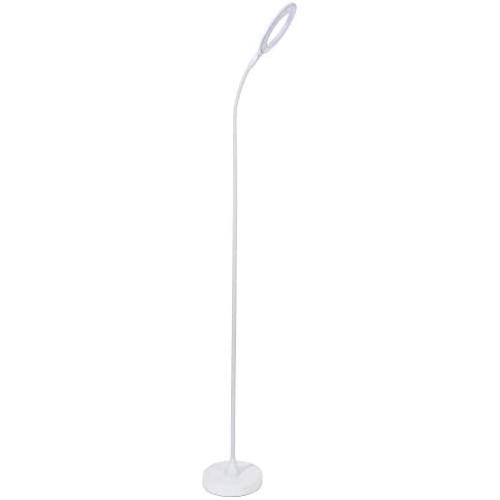 Floor Lamp with 3 Brightness Levels, 600 Lumens, 360° Adjustable LED Floor Light, TW Dimmable Best Non-Glare Reading Standing Lamp for Sewing Living Room Bedroom Office (White)