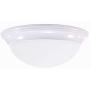 CORAMDEO 11 Inch LED Decorative Flush Mount Ceiling Fixture, Color Select Switch, Built in LED Gives 125W of Light from 16.4W of Power, 1150 Lumen, Dimmable, White Finish with Frosted Glass