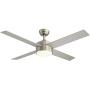 Ceiling Fan with Lights and Remote Control,SNJ 52 Inch Modern Ceiling Fan for Living Room Bedroom Dining Room,Indoor (Sand Nickel)