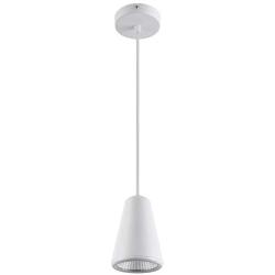 JARLSTAR 10W LED Pendant Light 3000K 920LM Spot Light Inustrial Modern COB Hanging Light for Dining Room Bar Counter Restaurant, Adjustable Cord, White