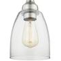 Gruenlich Pendant Lighting Fixture for Kitchen and Dining Room, Hanging Ceiling Lighting Fixture, E26 Medium Base, Metal Construction with Clear Glass, Bulb not Included, 2-Pack (Nickel Finish)