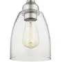 Gruenlich Pendant Lighting Fixture for Kitchen and Dining Room, Hanging Ceiling Lighting Fixture, E26 Medium Base, Metal Construction with Clear Glass, Bulb not Included, 2-Pack (Nickel Finish)