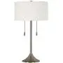 Kenroy Home Kenroy 21404BS Transitional Two Light Table Lamp from Stowe collection in Pwt, Nckl, B/S, Slvr. finish, 17.00 inches, Brushed Steel