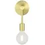 XiNBEi Lighting Wall Sconce Single 1 Light Sconces Wall Light with LED Bulb, Vanity Light with Satin Brass Finish for Bathroom Hallway Bedroom XB-W1234-1-SB-G30