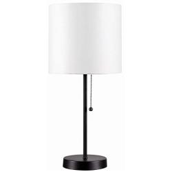 Kenroy Home 32714BL-WH Tom White Accent Table Lamp, Black