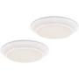 CORAMDEO 7.5” LED Flush Mount Ceiling Light, Closet, Bathroom, Shower, Laundry, Hallway, Pantry, 5K, Built in LED 75W of Light from 11.5W of Power, 800 Lumen, Dimmable, White Finish 2-Pack