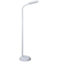 Lightek Bright LED Floor Lamp with HI-Off-Low Switch 2 Levels Brightness 12W 63 Inches Tall for Living Room & Bedroom Reading, Repair, Crafts, Sewing etc. (White)