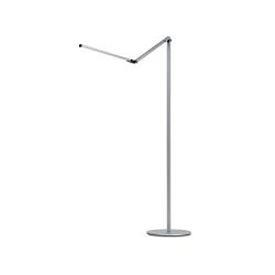 Koncept AR5000-W-SIL-FLR Z-Bar LED Floor Lamp, Warm Light, Silver