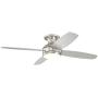 52'' Casa Elite Modern Hugger Low Profile Ceiling Fan with Light LED Dimmable Remote Control Flush Mount Brushed Nickel for Living Room Bedroom - Casa Vieja