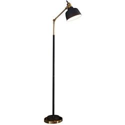 BESTPRVA Nordic Floor Lamp Living Room Study Reading Lamp Minimalist Creative Bedroom Bedside Vertical Table Lamp (Color : Black)