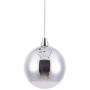 3-Light LED Light Metal & Acrylic Globe Ceiling Pendant Light, Dimmable Modern Globular Kitchen Island Light for Living Room Dining Room Cafe Bar Restaurant, Polished Chrome Finish