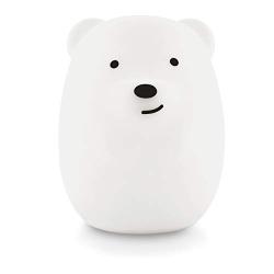 Lumipets Bear Night Light for Kids Cute Silicone LED Animal Baby Nursery Nightlight Which Changes Color by Tap - Portable and Rechargeable Gift Lamps for Toddler and Kids Bedroom