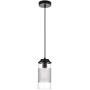 Loclgpm Modern Mini Industrial Pendant Light, Semi Flush Mount Ceiling Lighting Fixture with Matte Glass Shade and Adjustable Stem for Kitchen Island, Dining Room, Living Room, Bedroom, Hallway, Bar