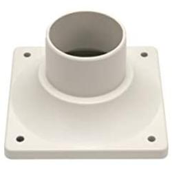 LIT-PaTH Outdoor Post Light Mounting Base, Pier Mount Base, 2-Pack (White)