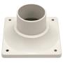 LIT-PaTH Outdoor Post Light Mounting Base, Pier Mount Base, 2-Pack (White)