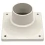 LIT-PaTH Outdoor Post Light Mounting Base, Pier Mount Base, 2-Pack (White)