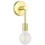 XiNBEi Lighting Wall Sconce Single 1 Light Sconces Wall Light with LED Bulb, Vanity Light with Satin Brass Finish for Bathroom Hallway Bedroom XB-W1234-1-SB-G30