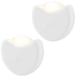 GE Automatic LED Night Light, 2 Pack, Plug-in, Dusk-to-Dawn Sensor, Directional, Compact, Ideal for Bedroom, Nursery, Bathroom, Hallway, Kitchen, 10202, White, 2