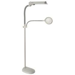 OttLite 18-watt Easy View, 62'' x 0'' x 10.5'', Dove Grey Floor Lamp,