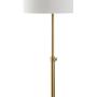 JONATHAN Y JYL6004A Crosby 66'' Adjustable Height Metal LED Floor Lamp Modern,Minimalist,Contemporary for Bedrooms, Living Room, Office, Reading, Brass/BlackMarble