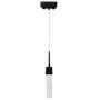 Lumxa LED Mini-Pendant Light - Modern Matte Black Hanging Mini-Pendant Light Fixture with Matte Black and Bubble Glass Led Pendant Lighting Kit for Kitchen and Dining Room(No Bulb Required)
