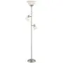 Ellery Modern Torchiere Floor Lamp 3-Light Brushed Steel Frosted White Glass Shades for Living Room Reading Bedroom Office - 360 Lighting Ellery Modern Torchiere Floor Lamp 3-Light Brushed Steel Frosted White Glass Shades for Living Room Reading Bedroom Office - 360 Lighting